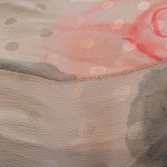 Vintage 1980's Silks By St. Gillian Cream Roses Floral 100% Silk Dress Size 4 - Picture 11 of 13